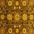 thumbnail image 1 of Ahgly Company Indoor Square Oriental Yellow Modern Area Rugs, 4' Square, 1 of 4