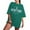 Green, variant on Rovga T-Shirts For Women Novelty Letter Graphic Oversized Drop Shoulder Longline Tee T Shirts Graphic Print T Shirts