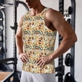 thumbnail image 5 of Pofeuu 70s Hippie Style Print Men's Workout Tank Tops Sleeveless Muscle Gym Shirt Quick Dry-3X-Large, 5 of 7