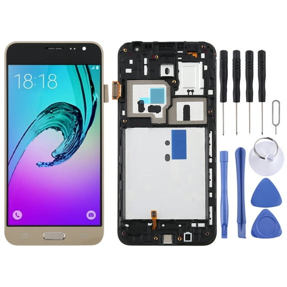 Cellphone Spare Parts  TFT LCD Screen for Galaxy J3  / J320F Digitizer Full Assembly with Frame