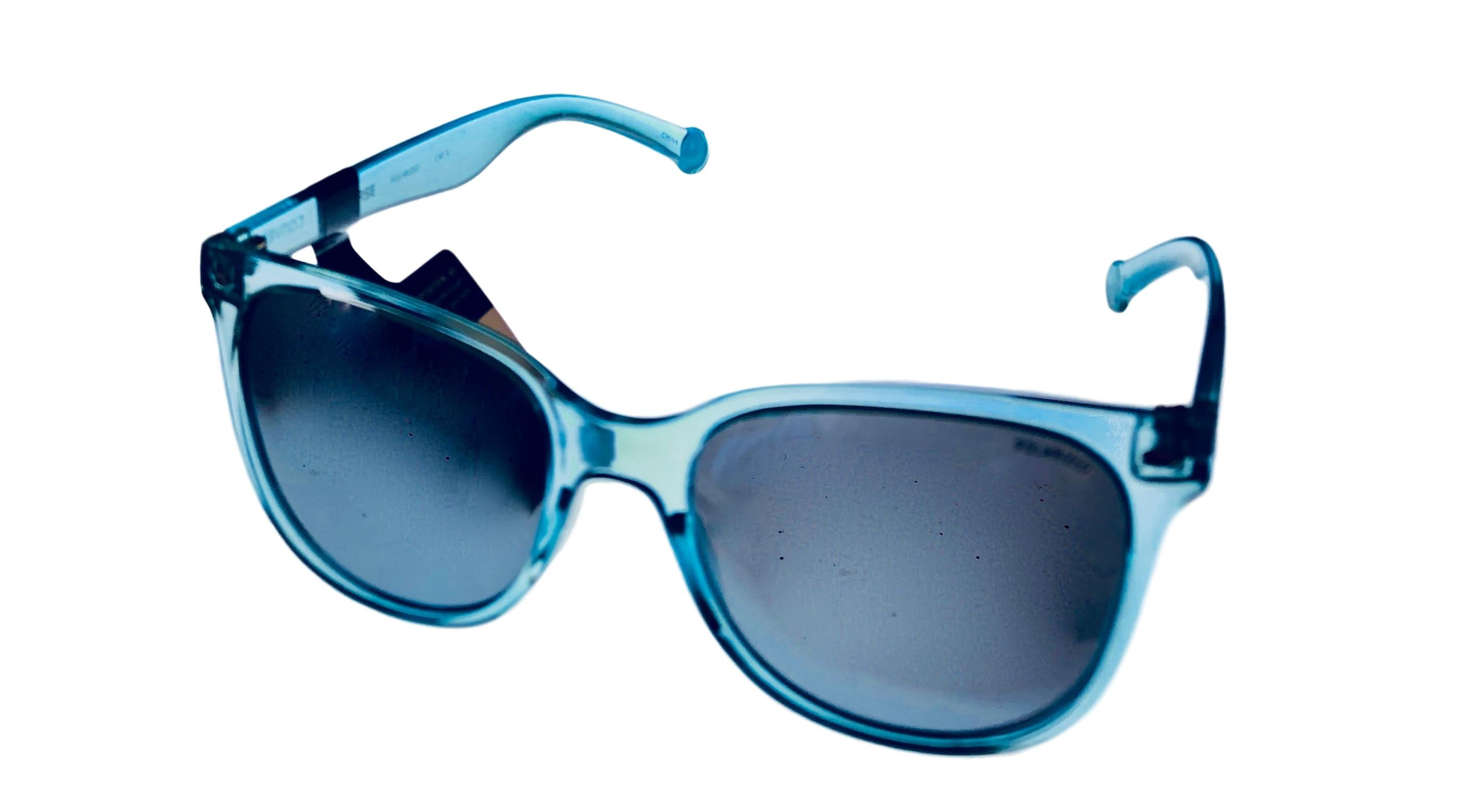 Blue Monokel Moon Sunglasses in Crystal/Blue Womens Mens Accessories Mens Sunglasses 