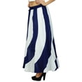 thumbnail image 5 of Bimba Long A-Line Maxi Spiral Summer Skirt Cotton With Back Elastic & Side Zip, 5 of 6