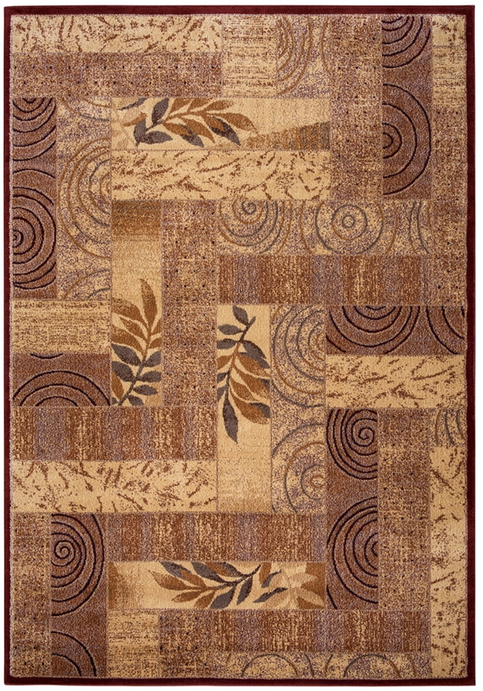 Rizzy Rugs Bellevue Area Rug BV3204 Burgundy Vines Blocks