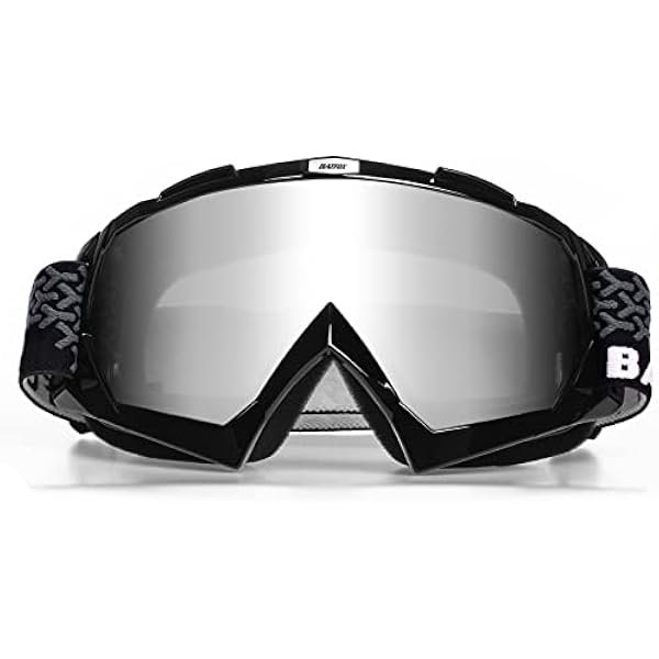 wonima02 Kids Youth Dirt Bike Goggles-Motocross & ATV Riding Goggles for Women,Youth,UV400 Impact-Resistant PC Lens,Anti-Slip Strap,Lightweight MTB,UTV,OTG,MX Gear with Pouch & Cloth