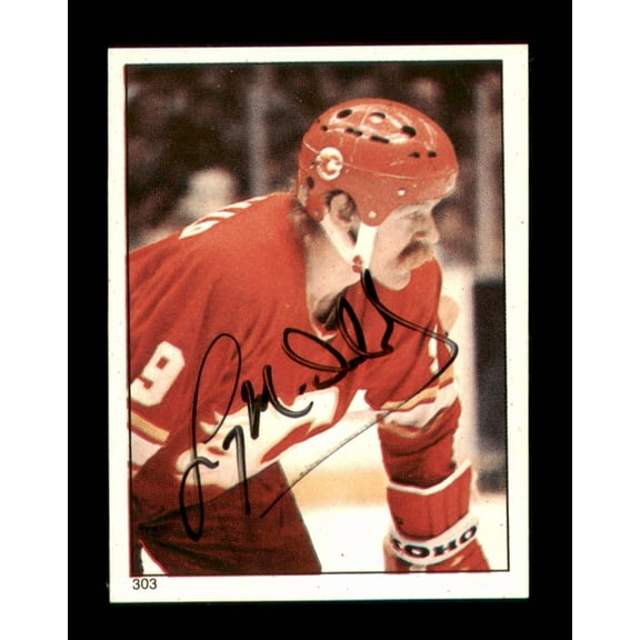 Lanny McDonald Autographed 1983-84 Topps Stickers Card #303 Calgary Flames SKU #251586