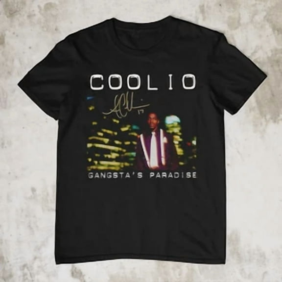 CLASSIC Coolio memories Gangstas Paradise T-shirt Black Unisex Tee All Size