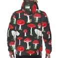 thumbnail image 7 of Uemuo Red Mushrooms Pattern Men's Hoodie - Casual Pullover Hoodie with Kangaroo Pocket, Stylish Hooded Sweatshirt for Everyday Wear-4X-Large, 7 of 7