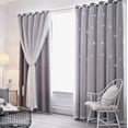 thumbnail image 2 of Cortina Blackout De 2 Panel Con Estrellas De 132x213cm Modelo Gris, 2 of 4