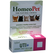 Angle View: HomeoPet Feline UTI+ Promotes Healthy Urinary Track for Cats Pets 15mL