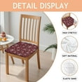 thumbnail image 2 of Red and Black Christmas Snowflake Seat Covers for Dining Room Chairs Set Of 4,Stretch Printed Washable Chair Seat Cover with Elastic Ties and Button,Removable Waterproof Couch Cushion Covers, 2 of 6