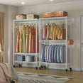 thumbnail image 3 of VIPEK R2 Medium Rolling Clothes Rack Heavy Duty Clothing Rack Freestanding Closet Wardrobe, 29.5"Lx16.5"Wx76.8"H, White, 3 of 8