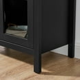 thumbnail image 4 of Jakoola 67" Arched Pantry Storage Cabinet with Lights, Glass Doors & Adjustable Shelves for Kitchen,Dinning Room & Living Room, Black, 4 of 11