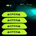 thumbnail image 1 of Rankomu Calcomanía de Advertencia Reflectante autoadhesiva para Puerta de Coche, Pegatina de Seguridad para Coche, Letrero de Pet, Pegatinas de Advertencia Nocturna, 4 unids/Set(Verde), 1 of 5