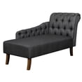 thumbnail image 2 of Chaise Longue Arrière Chesterfield Capitonnée en Gris Ardoise, 2 of 7