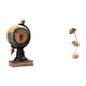 thumbnail image 1 of Reloj de mesa con figura moderna de hoja de globo terráqueo, adorno artístico artesanal, escultura creativa de metal para oficina, estante, dormitorio, 1 of 8