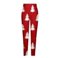 thumbnail image 2 of Besolor Christmas Leggings for Women Snowflake Xmas Trees Printed Holiday Tights High Waisted Workout Gym Pants, 2 of 5