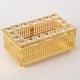 thumbnail image 5 of Elegante porta servilletas de cristal con forma rectangular decorativa para el hogar. Dorado 195x11x95cm, 5 of 9