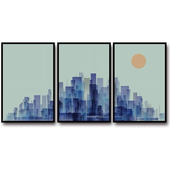 IDEA4WALL 3 Piece Framed Canvas Wall Art for Living Room, Bedroom Nordic Style Canvas Prints for Modern Home Decoration Ready to Hang
