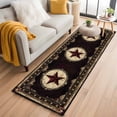 thumbnail image 2 of Texas Star Runner Rugs 2x6 ft Western Retro Red Star Rustic Farmhouse Washable Hallway Rugs Non-Slip Floor Mats Absorbent Carpet Bedside Runners for Bedroom Kitchen Bathroom Laundry Room, 2 of 9