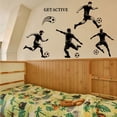 thumbnail image 4 of Soccer Player Silhouette Wall Decal Sports Themed Bedroom Decor Easy to Apply Removable Vinyl Stickers, 4 of 7