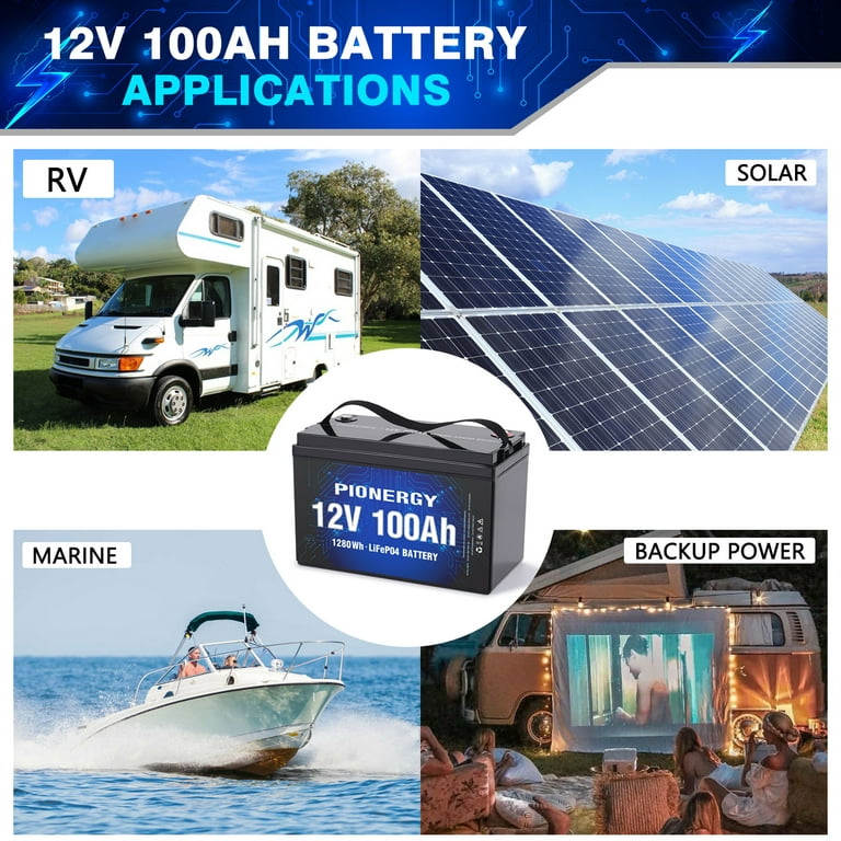LiTime 12V 100Ah MINI LiFePO4 Lithium Battery, Upgraded Max. 1280Wh Energy  Small Size LiFePO4 Battery with Upgraded 100A BMS for RV, Camper, Solar,  Trolling Motor 