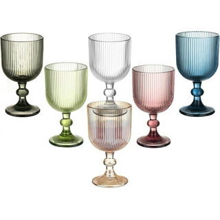 6 Vintage Etched Wine Glasses, 1950's, Vintage Tall Water Goblets, Vintage  Weddings ~ Wedding Toasting Wine Glasses, Unique Wine glasses
