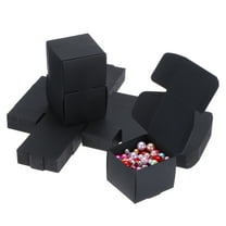 2x2x1.6" Small Gift Boxes Bulk with Lid, 40 Pack Mini Square Cardboard Paper Present Box for Jewelry, Candy, Black