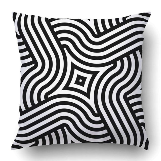 ABPHQTO Patrón Geométrico Trenzado Patrón Lineal Funda de Almohada Funda de Cojín 50x50 cm