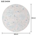 thumbnail image 6 of Floral Round Tablecloth 60x60in(153x153cm) – Waterproof Polyester Table Cover with Full Print Design, Wrinkle Resistant & Washable for Kitchen Dining Party Decor,Thanksgiving,Christmas, Spring,Flower, 6 of 6