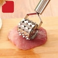 thumbnail image 4 of Ablandador de carne - Rodillo ablandador de carne de acero inoxidable Martillo rodante Rollo de pizza Aguja para carne Perforadora para bistec Pollo Cerdo Carne de res, 4 of 5
