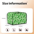 thumbnail image 4 of KLL Green Lizard Print 2 Slice Toaster Dust Covers Kitchen Small Appliance Cover with 2 Pockets,Can hold Jam Spreader Knife & Toaster Tongs (11.4 x 7.9 x 7.5), 4 of 6