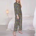 thumbnail image 3 of Balery Modern Excavator Conjunto de Pijama con Estampado para Mujer, Conjunto de Dos Piezas con Manga Larga, Ropa de Dormir Suave con Bolsillos, Pijamas Cómodos-Small, 3 of 7