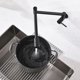 thumbnail image 4 of Grifo de cocina,Cobre de alta calidad, basculante retráctil del fregadero,Grifo montado en la pared con bisagras de doble cabeza de Agua Adecuado para Cocina, Fregadero (Negro), 4 of 7