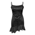 thumbnail image 5 of Elegant Ladies Glitter Party Dress with Back Lace Strap and Leaf Edge Sleeveless Design for Events, 5 of 5