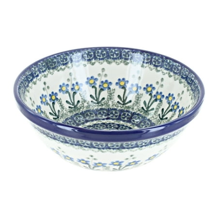 

Blue Rose Polish Pottery Blue Posy Cereal/Soup Bowl