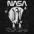 thumbnail image 2 of NASA Worm Logo Moon Space Shuttle Unisex Plus Size Hoodie Brisco Brands 2X, 2 of 5