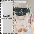 thumbnail image 2 of Perchas para falda y pantalón para mujeres y niños, paquete de 30 perchas apilables para faldas con clips, antideslizantes, ajustables para hombres, niños, bebés, 2 of 7