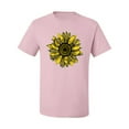 thumbnail image 2 of Artsy Cheetah Leopard Print Sunflower Fashion Men's Graphic T-Shirt, Light Pink, 3XL, 2 of 3
