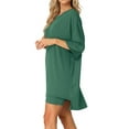 thumbnail image 4 of Conjunto de lounge de gran tamaño para mujeres INSPIRE CHIC, sudaderas de entrenamiento, camiseta con pantalones cortos de ciclista, conjuntos XL en verde oscuro, 4 of 6