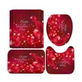 thumbnail image 3 of Valentine's Day 3D Digital Printing Shower Curtain 4-piece Set For Home / Hotel / Party Decoration, 3 of 15