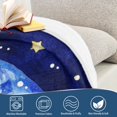 thumbnail image 5 of Wobogo Blue Starry Owl Flannel Fleece Bed Blanket as Bedspread Coverlet Sofa blankets (50x60in) Soft Lightweight Warm and Cozy, 5 of 7