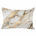 thumbnail image 2 of Marble Gold Queen Size Pillow Cover, Pillowcase Protectors with Zipper, Breathable Decorative Throw Pillow Case Cover, Abstract Luxury Wave Gold Marbling Modern Pillow Shams for Couch Sofa 20x30Inch, 2 of 8