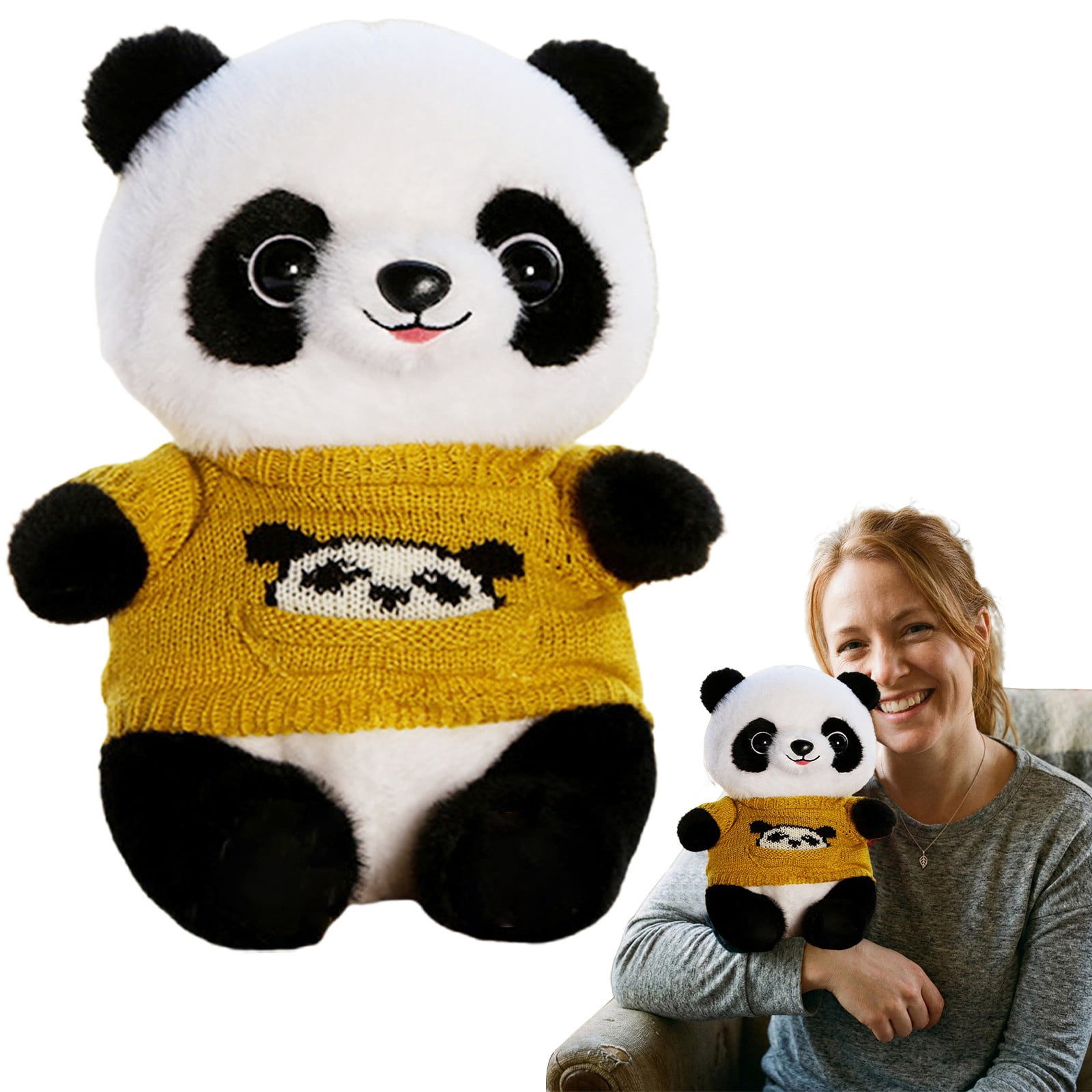 RUIG 9.8 Inch Panda Stuffed Animal Plush Toys for Kids, Cute Panda Plush Toys, Soft Bear Stuffed Animals for Easter Basket Stuffers, Valentines Day Gifts, Kawaii Bear Plushies