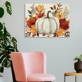 thumbnail image 3 of SUMAAFU Pumpkin Flowers Folk Art Wall Decor Canvas Prints Ready To Hang 16x12in, 3 of 6