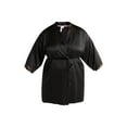 thumbnail image 3 of Joyspun Women’s Lace Trim Satin Robe, Sizes S to 3X, 3 of 6