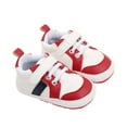 thumbnail image 6 of nvzhuang Infant Baby Boys Sneakers Stripe PU Leather Anti-Slip Soft Sole Prewalker Toddler Shoes, 6 of 8
