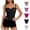 Style5-Black bras for women, variant on Mceream Corset Tops for Women Plus Size with Adjustable Spaghetti Strap Push up Bustier Lingerie Mesh Going Out Party Club Top Clubwear Camis Tee Red S