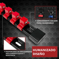 thumbnail image 3 of 9 Pzs Riel Para Dados  Bloosom Soporte Organizadores De Enchufes Abs Negro Azil Rojo, 3 of 5