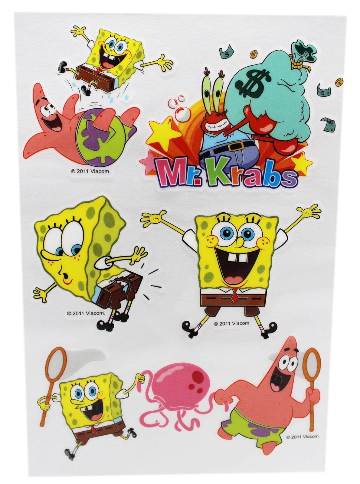 Spongebob Squarepants Moneybags Mr. Krabs Rub-On Decals - Walmart.com ...