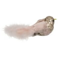thumbnail image 5 of Northlight Sequin Clip On Bird  with Feather Tail Christmas Ornament - 4" - Gold and Pink, 5 of 5